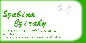 szabina cziraky business card